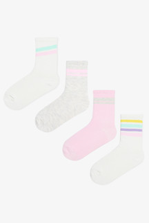 Penti Kız Çocuk Sporty Girls Çok Renkli 4lü Soket Çorap - Image 1