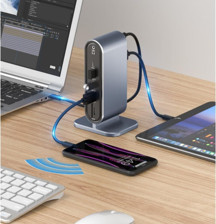 Blue Wings Type-C Support 4 K 12 In 1 Dock Model Pd Station Çoklayıcı Dönüştürücü Çevirici 12'si 1 Arada Dock, HDMI 4k, 100MBPS Ethernet, 3 x Usb-A 3.0 ve 100W USB - Image 1