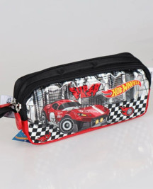 Cgboutiquestylekids Cg Kids Hot Wheels Kalem Kutusu Çift Fermuar Gözlü Önü Parlak Süper Kalite - Image 1