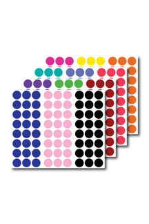 Matrak Şeyler 600+ Adet Renkli Yuvarlak Nokta Etiketleri (22Mm), İşaretleme Stickerı, Fiyat Etiketi, Ofis, Ders, Dekor, Proje Yapışkanı - Image 1
