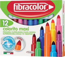 Fibracolor Colorito Maxi Kalın Keçeli Kalem 12 Renk - Image 1