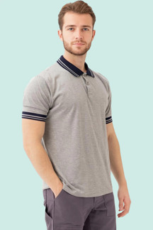 PayBuy Erkek Polo Tişört İş Güvenliği Üniforması Hornet Şeritli Yaka Kol Detaylı Şık Tasarım - Image 1