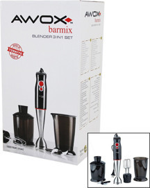 Awox Barmix Blender Seti 1000W 3İN1 Çelik 2'li Mikser Çelik 4 Kanatlı Bıçak Çelik Rondo Bıçak - Image 1