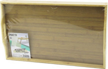 İbico İ22-249 Sunum Tepsi Dikdörtgen 50x30cm Aç Kapa Ayaklı 20cm Ahşap Bambu - Image 1