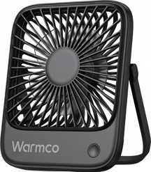 Warmco D1 Masaüstü Vantilatör USB ve Type-C Bağlantılı Taşınabilir Ultra İnce Soğutucu Fan Siyah - Image 1