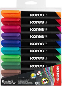 Kores K-Marker XP1 Permanent Marker Yuvarlak Uç 10 Renk - Image 1