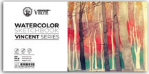 Vincent Watercolor Sketchbook White Suluboya Blok 300 gr 9x18 cm 10 Sayfa - Image 1