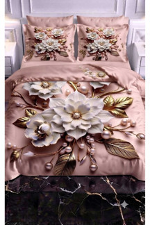 Elmas Dizayn ​Özel Tasarım Marka 240*260 Cm Çift Kişilik Nevresim Takımı Organik Pamuk Saten Luxury Ranforce Premium Kumaş King Deluxe Boy Uhd Canlı Baskı ÇİÇEKLİ GÜLLÜ ÇEYİZLİK HEDİYELİK SOLMAZ  - Image 1