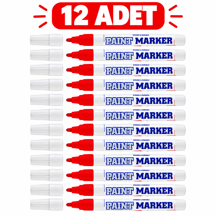 Munhwa Paint Marker Markalama Kalemi Kırmızı 12'li-PM102 - Image 1