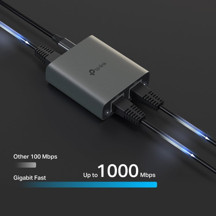EH210 Gigabit Ethernet Splitter 1 to 2, RJ45 LAN Çoğaltıcı 1000 Mbps, USB-C Güçlü, Dual Port Ethernet Bölücü, Tak Çalıştır Network Splitter - Image 1
