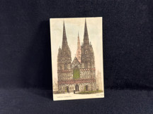 İngiltere Lichfield Cathedral  (kilisesi) Vintage Kartpostal Philco Series 1043 - Image 1