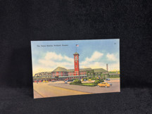 1930-1940  Amerika UNION STATION Railroad PORTLAND Oregon Postcard VINTAGE Linen Kartpostal - Image 1