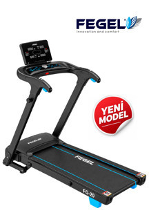 Fegel FG-20 3 HP Motorlu 15 Kademe Otomatik Eğimli Katlanabilir Ev Tipi Koşu Bandı - Image 1