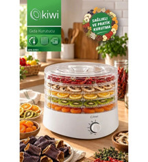Kiwi KFD-5151 Gıda Kurutucu | 5 Tepsili | 40–70 °C Ayarlı | Meyve ve Sebze Kurutma - Image 1