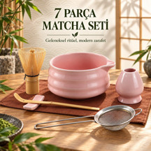 Valkyrie 7 Parça Matcha Seti Chasen Çırpıcı Chawan Kase Chashaku Kaşık Süzgeç ve Stand - Image 1