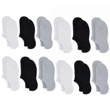 Wak Erkek Bambu 12’li Dikişsiz Babet Çorap Siyah Beyaz Gri Görünmez Sneaker Çorap Nefes Alan Yumuşak - Image 1