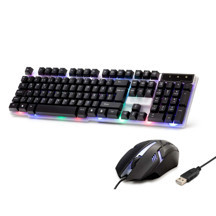 Kablolu Oyuncu Klavye Mouse Set Led Q Siyah H837Q - Image 1