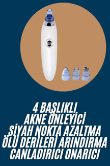 Diyarı Fırsat Yeni Nesil Vakumlu Pilli Siyah Nokta ve Yüz Temizleme Cihazı 4 Başlıklı CZVAKUMLUSİYAHNOKTA3-1 - Image 1