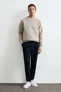 Lufian Cooper Erkek Sweatshirt Bej - Image 1
