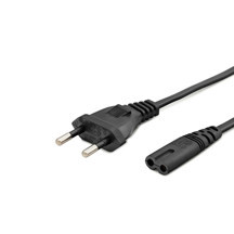Teyp Güç Kablosu 2 Pin 0.75 Mm 500W C7 Figure 8 1 M Siyah HDX5518 - Image 1