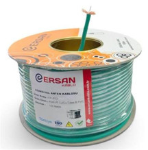 Ersan RG 6-U6 Cu - Cu Class B PVC 100 Metre Yeşil Uydu Kablosu - Image 1