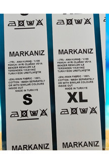 Beybinest Sb Etiket Japon Akmaz 1000 Adet  Yıkama Talimatı Yıkama Etiketi Marka Etiketi - Image 1