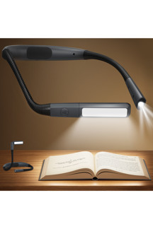 Şarjlı Boyun Kitap Okuma Işığı - 100 Saat Pil Ömrü, 5 Renk & Dimming Ayarlı - Image 1