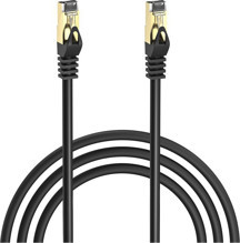 S-link MM-CAT710 10m Siyah S-FTP CCA CAT7 Gold Uçlu Ağ Bağlantı Kablosu - Image 1