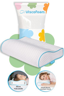 Viscofoam Boyun Destekli Ortopedik Yastık Visco Yastık 47x30x10-8cm - Image 1