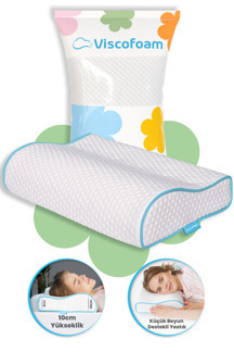 Küçük Boyun Destekli Ortopedik Yastık Visco Yastık 46x30x10-8cm - Image 1