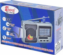 Fm Radyolu Bluetoothlu Şarjlı Cep Radyosu + El Feneri Fp-1781bt - Image 1