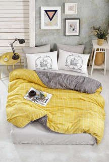 Ranforce Çift Kişilik Nevresim Seti Trendy Colors Sarı - Image 1