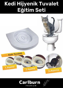 Özel Üretim Klozet Alıştırma Kapağı Kum Kabı Wc Yavru Yetişkin Kedi Hijyenik Tuvalet Eğitim Seti - Image 1