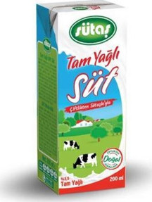 Sütaş Tam Yağlı Süt 200 ml - Image 1
