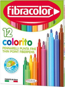 Fibracolor Colorito 12 Renk Keçeli Kalem - Image 1