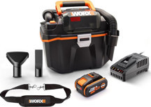 WORX WX031 20Volt 4.0Ah. 200W/16Kpa Li-ion Kömürsüz Flexi Esnek Hortumlu Profesyonel Şarjlı Islak/Kuru Süpürge & Üfleme - Image 1