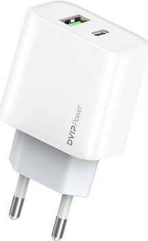 dvip N30 20W Type-C PD + UsbA Quick Charger Çift Çıkışlı Şarj Aleti Başlığı - Image 1