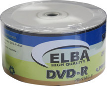 Elba Dvd-R 4,7GB-120MIN 50li 16X Printable Dvd-R Shrink - Image 1