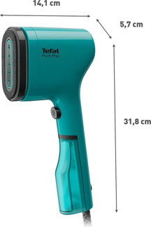 DT2024 Saf Pop Buharlı Fırça | 1300 W | 70 ml Su Deposu | Hızlı Isıtma | 20 G/dak Sürekli Buhar | Petrol Yeşili/siyah - Image 1