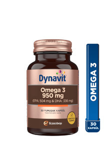 Dynavit Omega 3 950 mg 30 Yumuşak Kapsül - Yüksek EPA & DHA -1400mg Balık Yağı-Fish Oil Kalp Sağlığı - Image 1