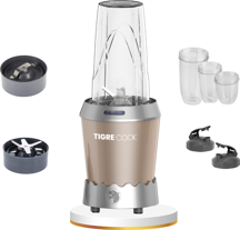 NUTRISHAKE 3 in 1 Paslanmaz Çelik Bıçaklı Kişisel Smoothie Blender ve Kahve Baharat Öğütücü 1000W - Image 1