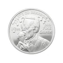 FJB Lets Go Brandon Gümüş Sikke Coin - Image 1
