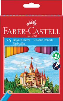 Faber Castell Karton Kutu Tam Boy Kuru Boya 36 Renk - Image 1