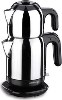 Korkmaz A369 Demtez Inox Siyah 1600 W Çelik Çay Makinesi - Image 1