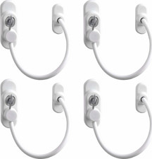 Çelik Halatlı Kilit Pvc Pencere Emniyet Çocuk Güvenlik Kilidi (4 Adet) - Image 1