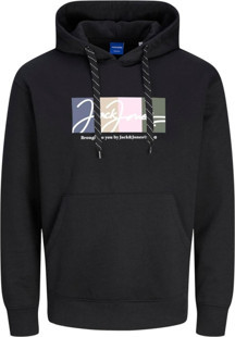 Jack&Jones JORPORTLAND BLOCK SWEAT HOOD LN SİYAH 12262421 - Image 1