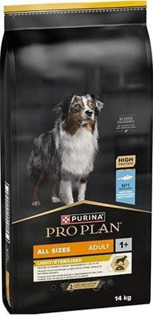 Pro Plan All Sizes Light Sterilised Tüm Irklar İçin Balıklı Düşük Kalorili Kısırlaştırılmış Köpek Maması 14 Kg - Image 1