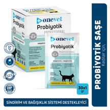 Onevet Probiyotik Şase Kediler Için Sindirmeye Yardımcı Takviye Vitamini 30 Adet 1 Gr - Image 1