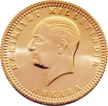 Tuğrul Kuyumculuk 1 Adet Eski Tarihli Ata Lira - Image 1
