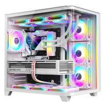 Dragos Ocean Curved Pro V2  Beyaz 7x Argb Fan USB 3.0 Type-C 750W 80+ ATX Bilgisayar Kasası Beyaz - Image 1
